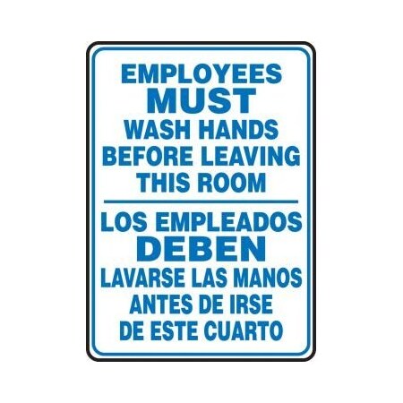 BILINGUAL Safety Sign EMPLOYEES SBMRST578XT
